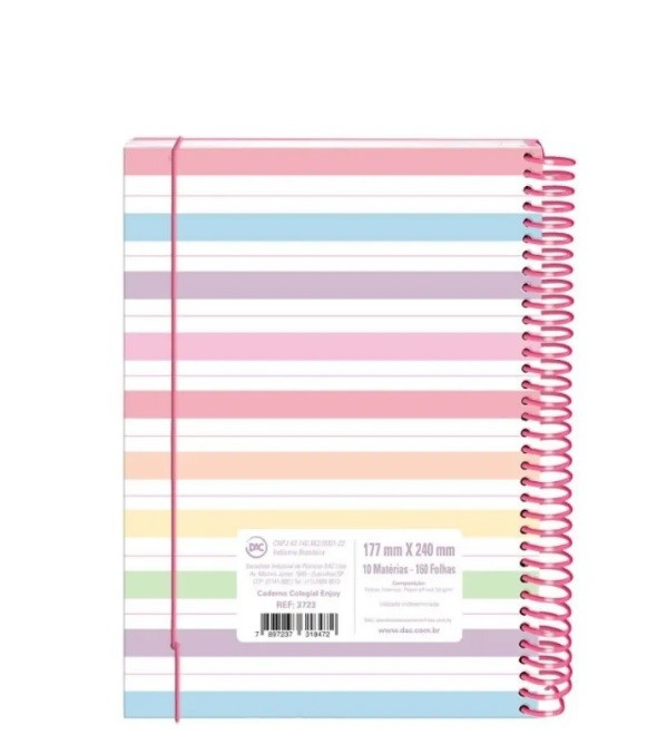 CADERNO COLEGIAL ENJOY 10 MATÉRIAS 160 FOLHAS  - Imagem: 2