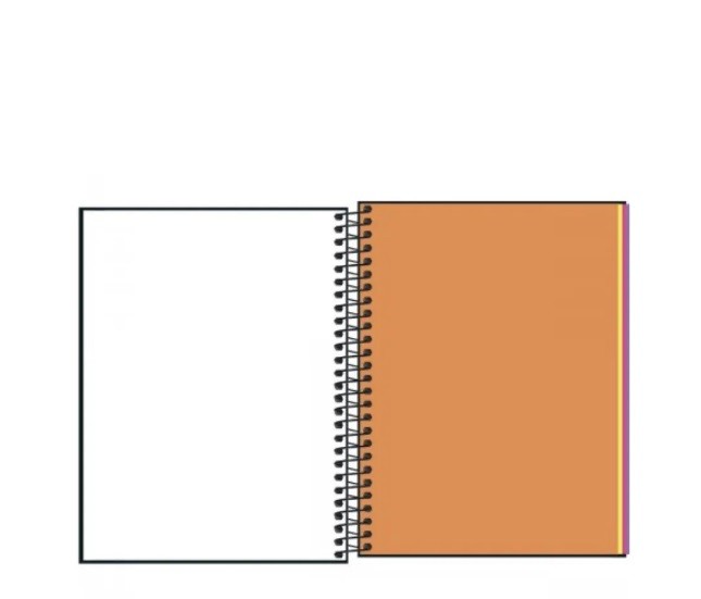 CADERNO COLEGIAL 1 MATÉRIA  NEON KORI COLORIDO  - Imagem: 2