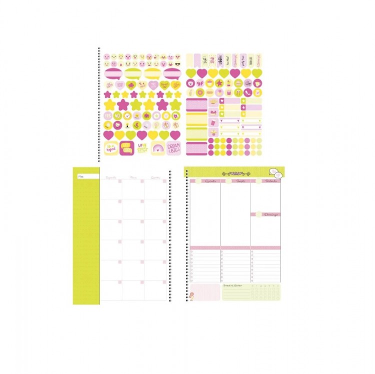 PLANNER PERMANENTE ESP 80FL BE MINE ROSA RISCOS - Imagem: 6