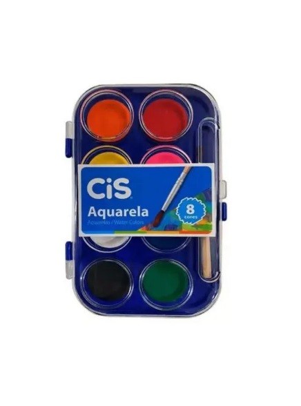 AQUARELA C/ 8 CORES CIS - Imagem: 1