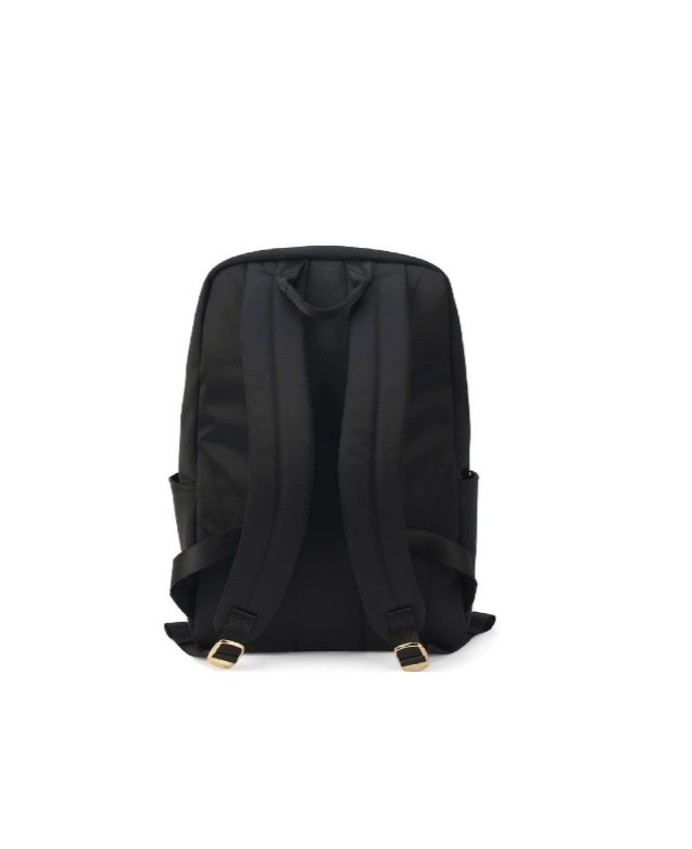 MOCHILA COM ALÇA UP4YOU 3 ZIPERES DOURADO  PRETO - Imagem: 2