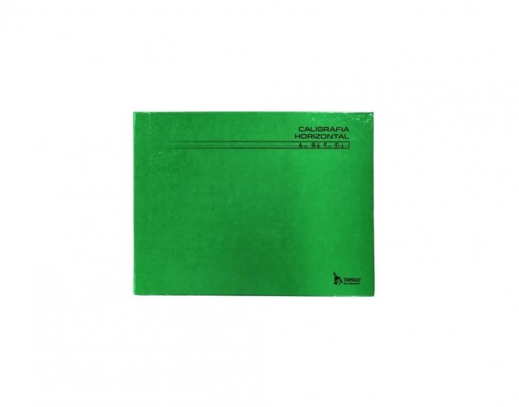 CADERNO 1/4 BROCHURA CALIG HORIZONTAL 48 FLS VERDE - Imagem: 1