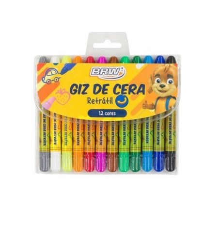 GIZ DE CERA RETRATIL C/12 CORES AQUARELAVEL - Imagem: 1