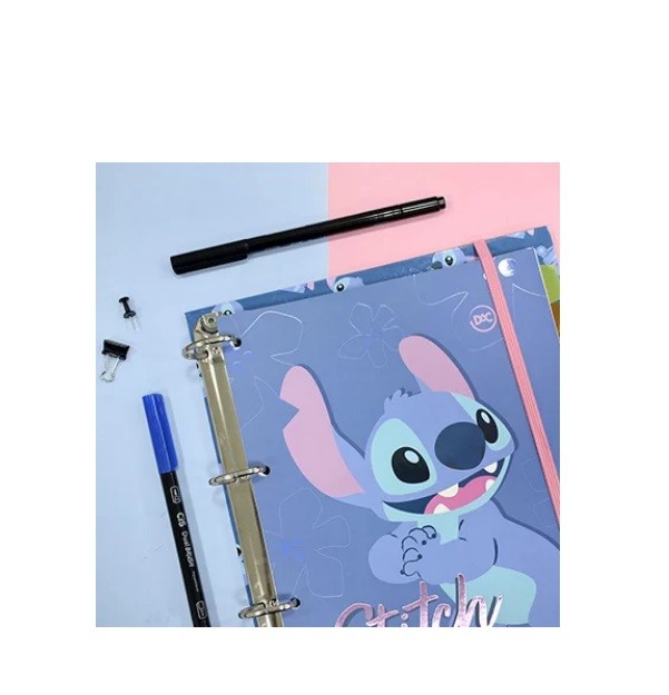 CADERNO ARGOLADO 144 FOLHAS STITCH - Imagem: 4