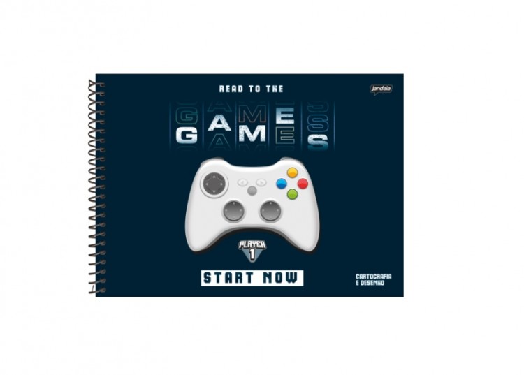 CADERNO DE DESENHO PLAYER 1 80FLS - Imagem: 2