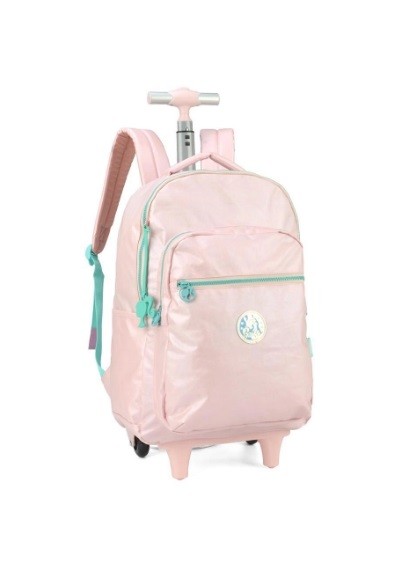 MOCHILA ESCOLAR NOTEBOOK RODAS BARBIE ROSA - Imagem: 2