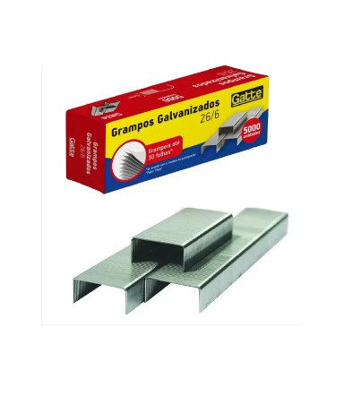 GRAMPO 26/6  C/5000 GALVANIZADOS GATTE - Imagem: 1