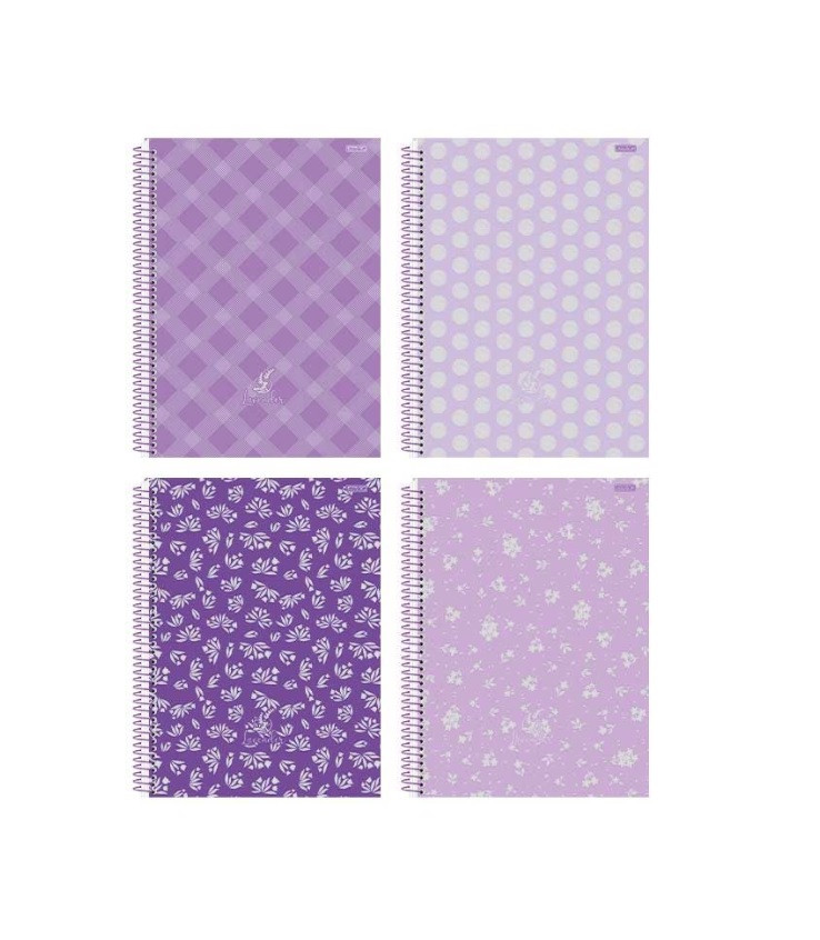 CADERNO 1MT LAVANDER 80 FLS 2024 - Imagem: 1