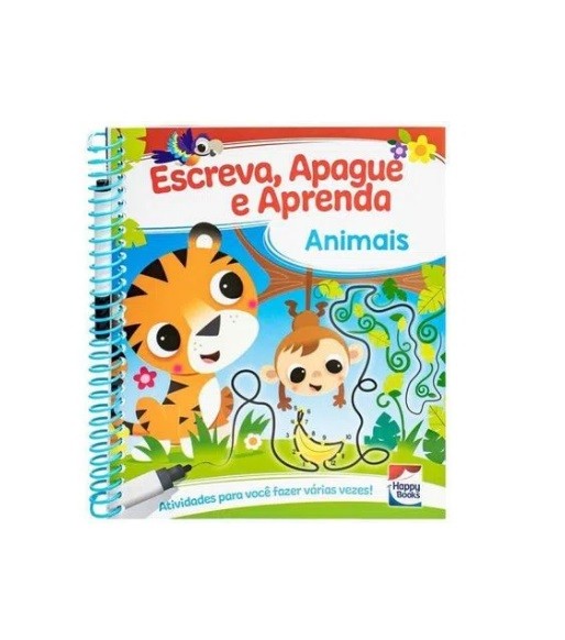 LIVRO ESCREVA, APAGUE E APRENDA ANIMAIS - Imagem: 1
