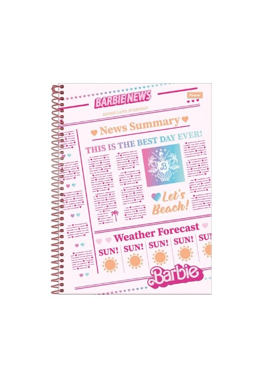 CADERNO 10MT BARBIE THE MOVIE 160FLS - Imagem: 4