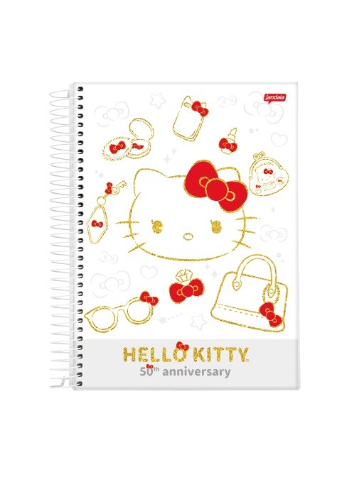CADERNO 10MT HELLO KITTY  50 ANOS 160FLS - Imagem: 2