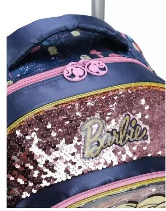 MOCHILA C/ ROD. BARBIE  IC39132BB0200 AZUL - Imagem: 4