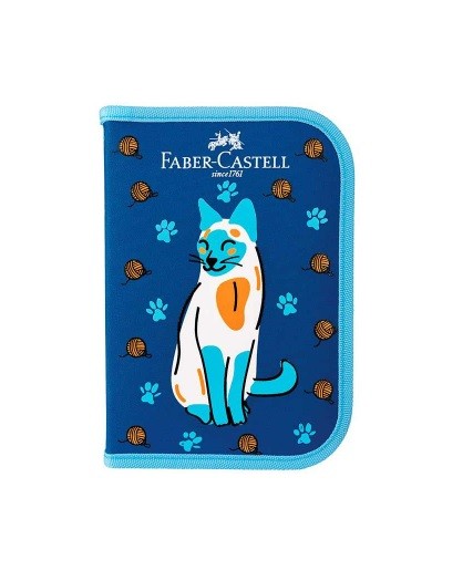ESTOJO ESCOLAR FABER NYLON PETS GATO - Imagem: 2
