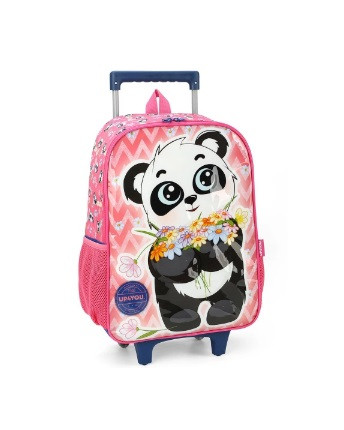 KIT MOCHILA C/ ROD. PETIT UP4YOU IC39362UP PANDA R - Imagem: 1