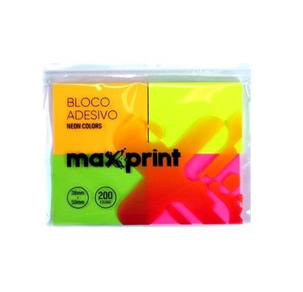 BLOCO ANOTE E COLE NEON 38X50MM MAXPRINT - Imagem: 1