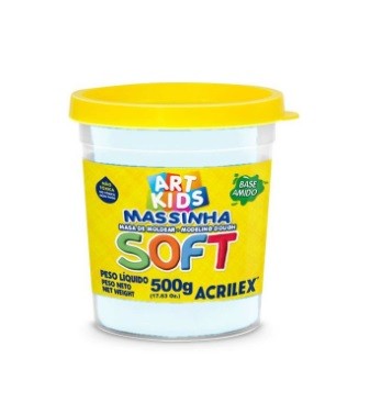 MASSA P/ MODELAR 500GR SOFT BRANCA - Imagem: 1