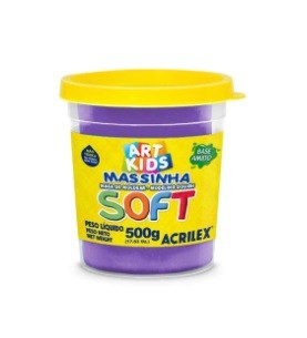 MASSA P/ MODELAR 500GR SOFT VIOLETA - Imagem: 1