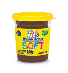 MASSA P/ MODELAR 500GR SOFT CHOCOLATE - Imagem: 1