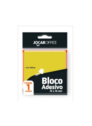 BLOCO ANOTE E COLE 76X76MM JOCAR AMARELO 2 - Imagem: 1