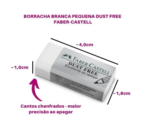 BORRACHA DUST FREE BRANCA PEQUENA - Imagem: 2