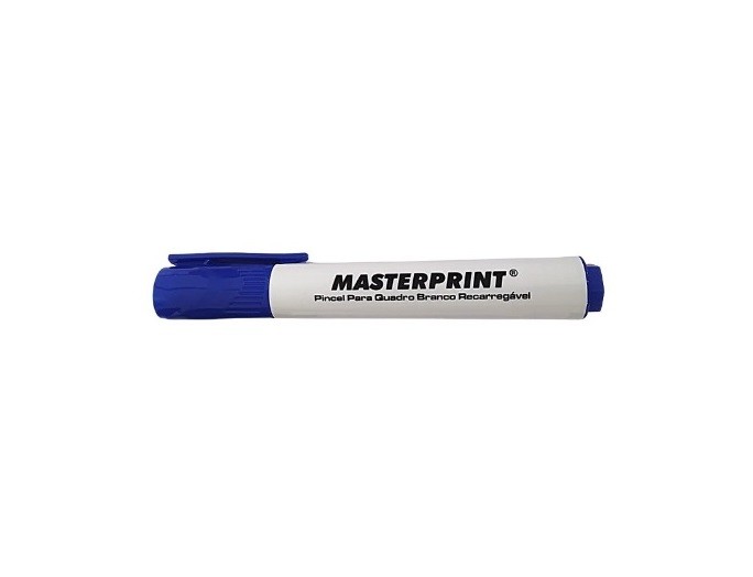 PINCEL QUADRO BRANCO MASTERPRINT C/ TAMPA CLIP AZ - Imagem: 1