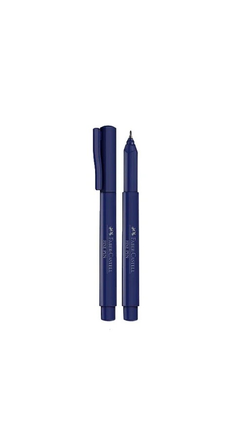 CANETA FINE PEN 0,4 TRIANGULAR AZUL ESCURO - Imagem: 1