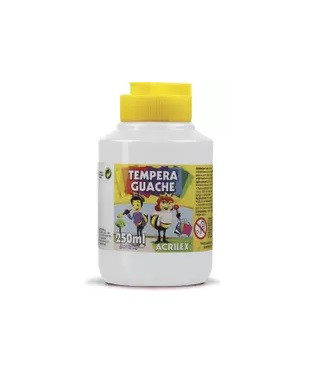 TINTA GUACHE ACRILEX 250ML BRANCO - Imagem: 1