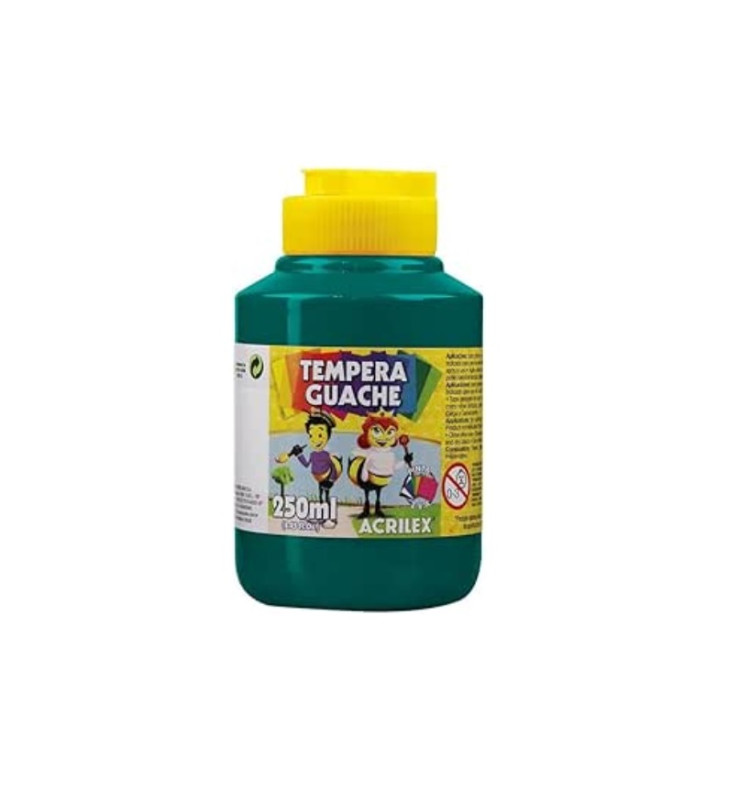 TINTA GUACHE ACRILEX 250ML VERDE BANDEIRA - Imagem: 1