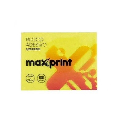 BLOCO ANOTE E COLE NEON 76X102MM 2 CORES MAXPRINT - Imagem: 1