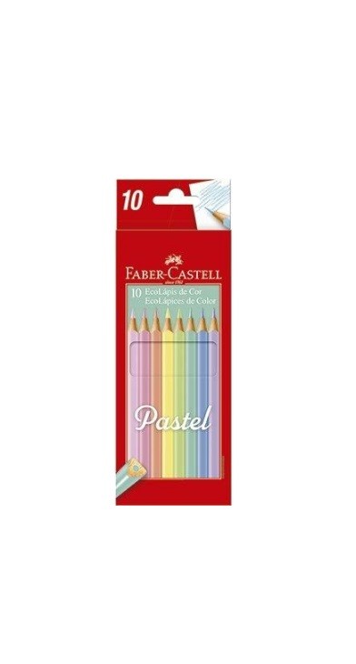 LAPIS COR FABER PASTEL C/ 10 CORES - Imagem: 1