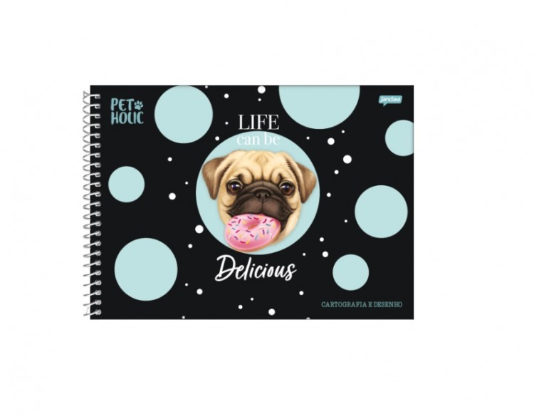 CADERNO DE DESENHO PET HOLIC 80FLS - Imagem: 2