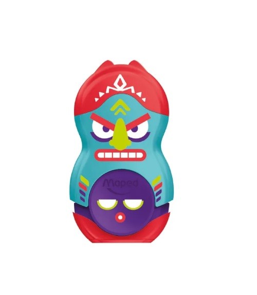 APONTADOR C/ BORRACHA MAPED CARINHAS LOOPY TOTEM - Imagem: 4