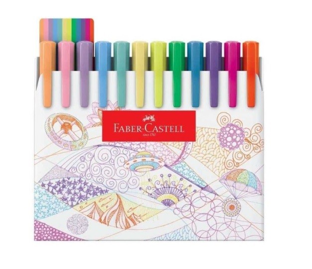 CANETA FINE PEN COLORS 0,4MM COM 48 CORES FABER - Imagem: 2