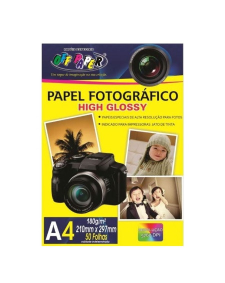 PAPEL GLOSSY FOTOGRAFICO 180GR JATO - Imagem: 1