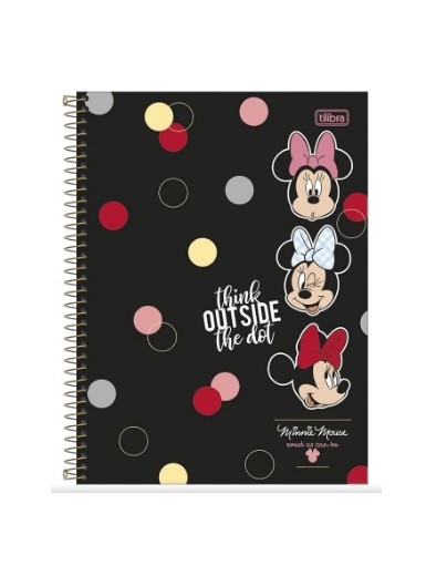 CADERNO 10MT MINNIE MOUSE SWEET AS CAN 160 FOLHAS - Imagem: 3