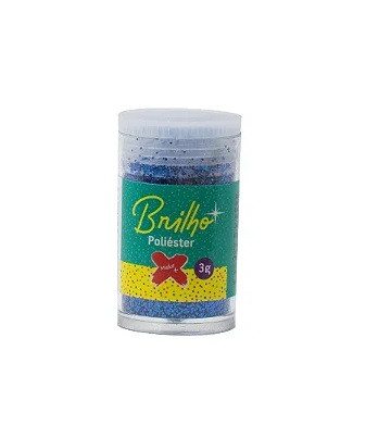 GLITTER BRILHO POLIESTER 3G AZUL ESCURO