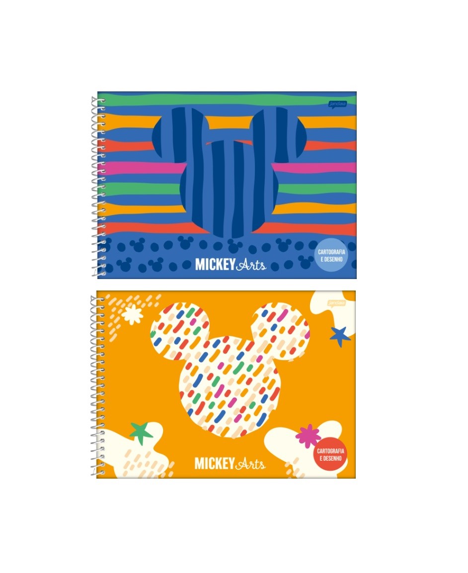 CADERNO CARTOGRAFIA E DESENHO MICKEY ARTS 80FLS