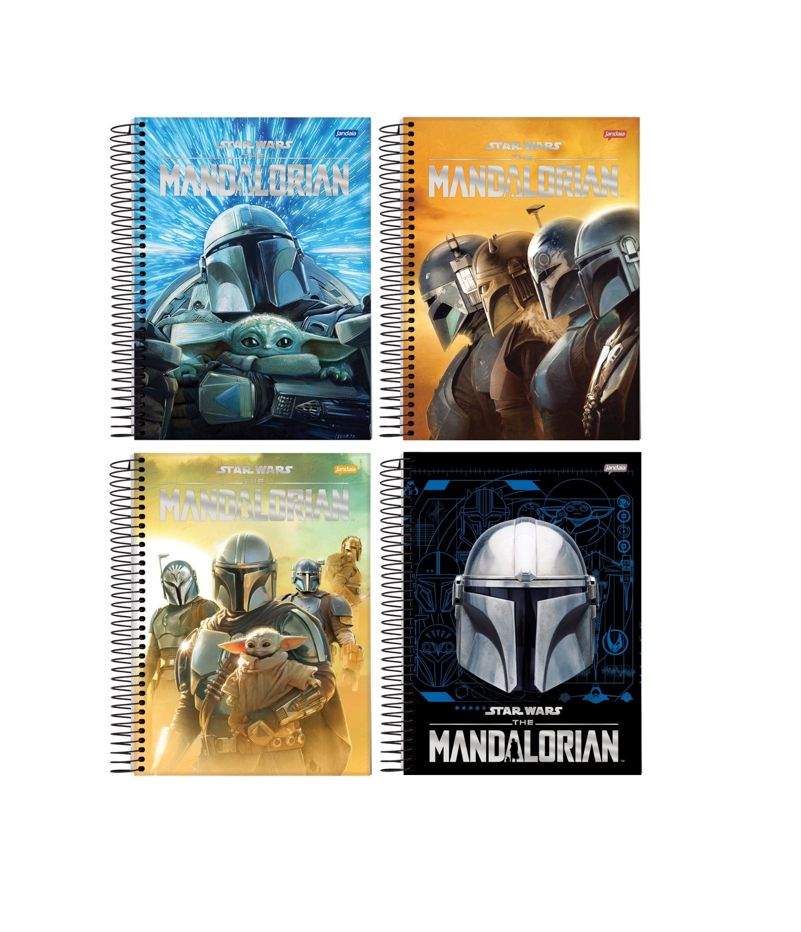 CADERNO 10MT STAR WARS  MANDALORIAN 160 FLS 