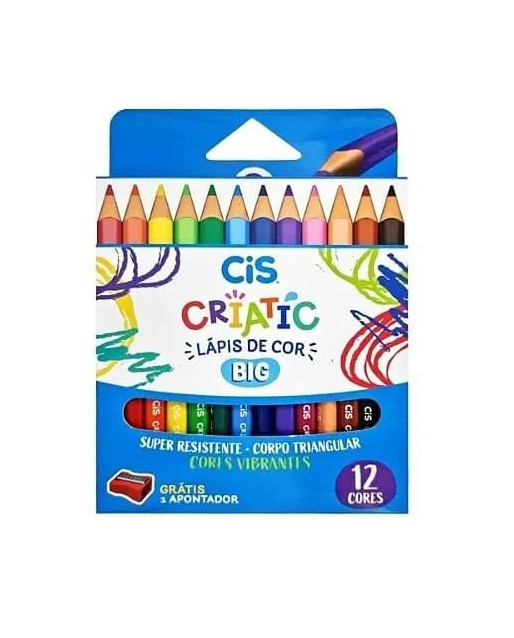 LAPIS DE COR CRIATIC JUMBO C/12 CORES CIS