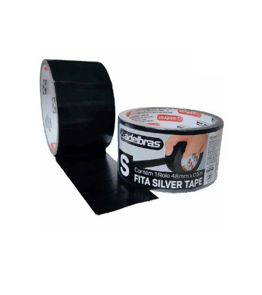 FITA ADESIVA MULTIUSO SILVER TAPE 48X5 PRETA