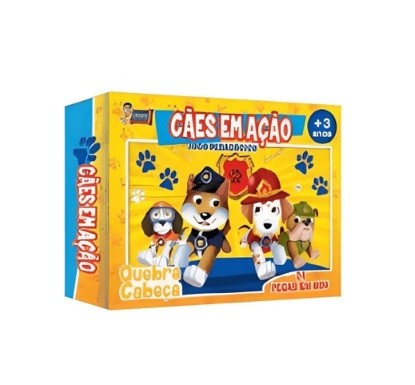 QUEBRA CABEÇA CÃES EM AÇÃO 24 PEÇAS EM MDF