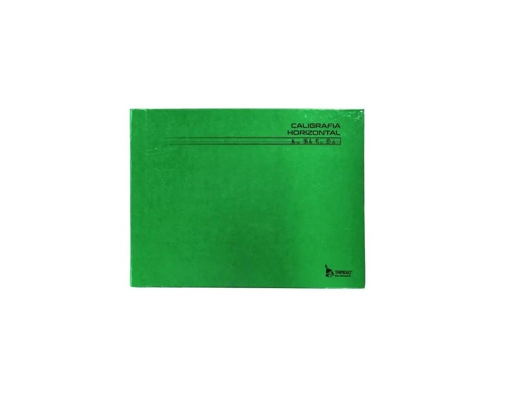 CADERNO 1/4 BROCHURA CALIG HORIZONTAL 48 FLS VERDE