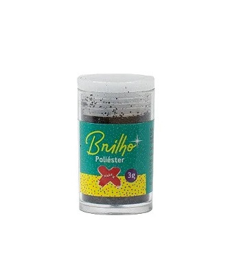 GLITTER BRILHO POLIESTER 3G PRETO