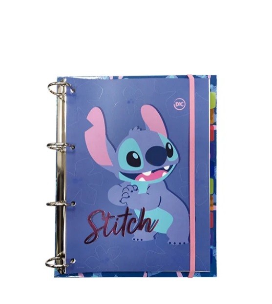CADERNO ARGOLADO 144 FOLHAS STITCH