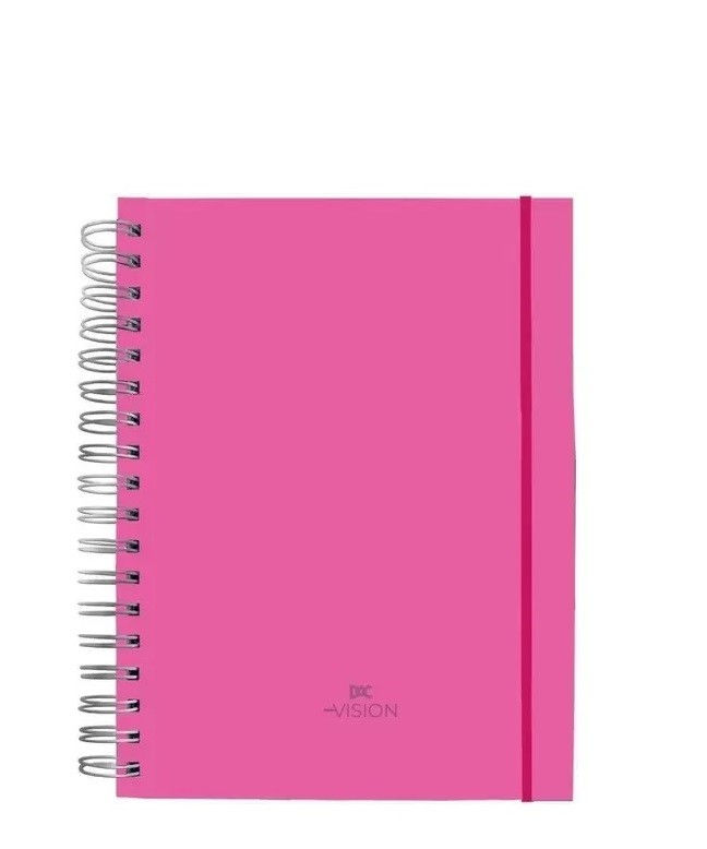 CADERNO SMART 10 MATÉRIAS VISION 80 FOLHAS ROSA