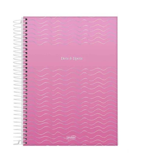 CADERNO 10MT DOTS E SPOTS 160FLS PINK