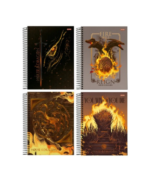 CADERNO 10MT HOUSE OF THE DRAGON 160 FLS