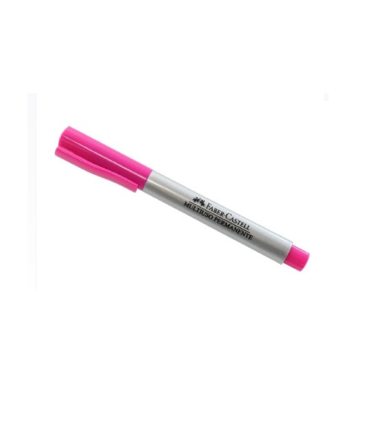 MARCADOR PERMANENTE MULTIUSO FABER ROSA