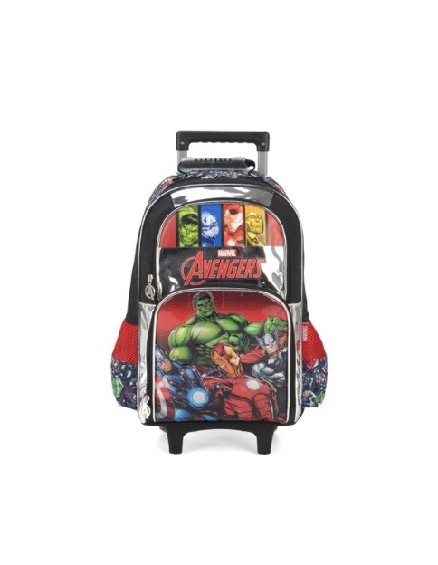 MOCHILA C/ ROD. AVENGERS METALIZADO PRETA