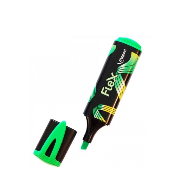 MARCADOR DE TEXTO FLEX VERDE